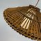 Mid-Century French Rattan & Wicker Pendant, 1960s 8