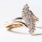 Vintage 14k Yellow Gold and White Gold Brilliant Cut Diamond Ring, 1970s, Image 6