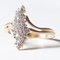 Vintage 14k Yellow Gold and White Gold Brilliant Cut Diamond Ring, 1970s 2