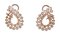 Boucles d'Oreilles en Or Rose 18k, Diamants, Set de 2 3