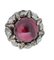 Orecchini a bottone con diamanti, granati, oro rosa e argento, anni '50, set di 2, Immagine 2