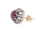 Orecchini a bottone con diamanti, granati, oro rosa e argento, anni '50, set di 2, Immagine 4
