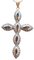 Sapphires, Diamonds, 14 Karat Rose Gold and Silver Pendant, 1960s, Image 1