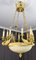 Large Empire Style Alabaster and Bronze 16-Light Chandelier, 1890s, Image 8