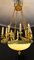 Large Empire Style Alabaster and Bronze 16-Light Chandelier, 1890s, Image 7