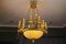 Large Empire Style Alabaster and Bronze 16-Light Chandelier, 1890s, Image 3