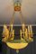 Large Empire Style Alabaster and Bronze 16-Light Chandelier, 1890s 6