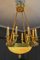 Large Empire Style Alabaster and Bronze 16-Light Chandelier, 1890s 20