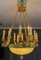 Large Empire Style Alabaster and Bronze 16-Light Chandelier, 1890s, Image 4
