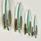 Lámparas de pared italianas modernas de vidrio y acero cepillado de Lumi Milano, años 70. Juego de 4, Imagen 5