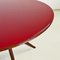 Mesa de comedor italiana Mid-Century moderna de vidrio y madera pintados en rojo, años 50, Imagen 6