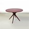 Mid-Century Modern Italian Red Back Painted Glass and Wood Dining Table, 1950s 2