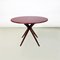 Mid-Century Modern Italian Red Back Painted Glass and Wood Dining Table, 1950s 3
