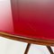 Mesa de comedor italiana Mid-Century moderna de vidrio y madera pintados en rojo, años 50, Imagen 9