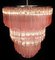Lámpara de araña de cristal de Murano rosa, 1980, Imagen 17