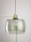 Mid-Century Italian Glass and Brass Pendant Lamp 1
