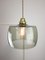 Mid-Century Italian Glass and Brass Pendant Lamp, Image 2