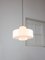 Lampada Mid-Century in vetro bianco e ottone, Italia, Immagine 10