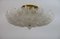 Mid-Century Modern Ceiling Lamp in Brass and Murano Glass by Barovier & Toso, 1980, Image 9