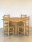 Table et Chaises en Osier et Bambou, Set de 5 13