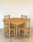 Tavolo e sedie in vimini e bambù, set di 5, Immagine 1