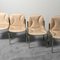 Vintage Golden Metal Chairs by Gianluigi Gorgoni, 1970, Set of 4 2