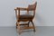 Vintage Danish Kurul Armchair in Oak by Henning Kjærnulf, 1960s 18