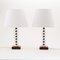 Table Lamp in Rosewood & Glass from Orrefors, Sweden, 1960s, Set of 2 5