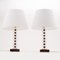 Table Lamp in Rosewood & Glass from Orrefors, Sweden, 1960s, Set of 2 4