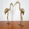 Statues Flamant Rose en Laiton, Italie, 1970s, Set de 2 1