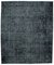 Large Turkish Black Overdyed Rug 1