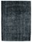 Large Black Overdyed Rug in Wool, Image 1