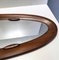 Vintage Postmodern Oval Wall Mirror with Wooden Frame, 1960s 10