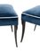 Vintage Italian Blue Velvet Dining Chairs in the style of Ulrich, 1950s, Set of 6 12