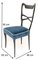 Vintage Italian Blue Velvet Dining Chairs in the style of Ulrich, 1950s, Set of 6 13