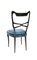 Vintage Italian Blue Velvet Dining Chairs in the style of Ulrich, 1950s, Set of 6 8