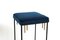 Tabouret Vintage en Métal & Velours 6