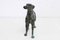 Art Deco Windhund Figur aus Bronze, 1950er 5