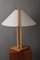 Lámpara de mesa danesa de roble Heller de Domus, años 80, Unkns, Imagen 8