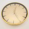 Mid-Century Brass Wall Clock from Mauthe, Germany, 1950s 1