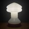 Vintage White Opaline Glass Table Lamp, Italy, 1970s 2