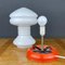 Vintage White Opaline Glass Table Lamp, Italy, 1970s 6