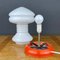 Vintage White Opaline Glass Table Lamp, Italy, 1970s, Image 6