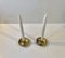 Antique Officers Campaign Travel Candleholders in Brass, 1800s, Set of 2 4