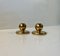 Small Mid-Century Spherical Candlesticks in Bronze, 1950s, Set of 2 1