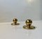 Small Mid-Century Spherical Candlesticks in Bronze, 1950s, Set of 2 2