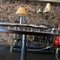 Carrello bar rotondo modernista in legno e metallo cromato, Italia, anni '80, Immagine 7