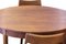 Danish Round Dining Table in Teak with Insert Plates, 1960s, Set of 3 13