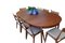 Danish Round Dining Table in Teak with Insert Plates, 1960s, Set of 3 10