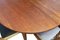 Danish Round Dining Table in Teak with Insert Plates, 1960s, Set of 3 8